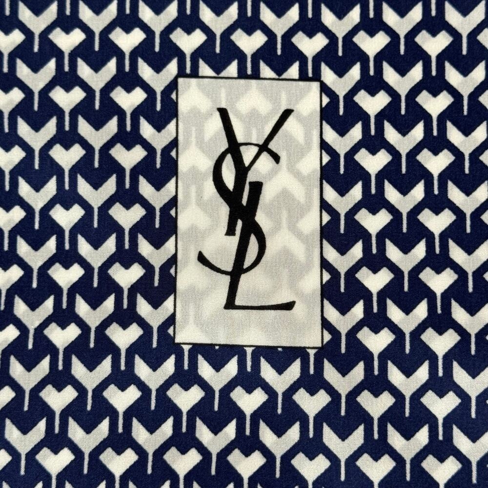 Yves Saint Laurent‎ Scarf/Shawl Silk Red/White/Blue - Picture 3 of 6